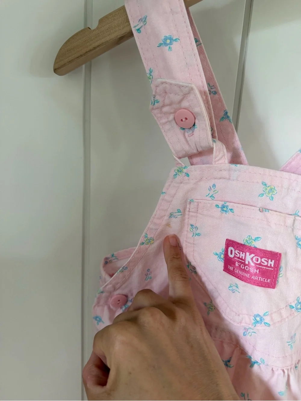 Vintage OshKosh B'gosh Pink Floral Overalls
